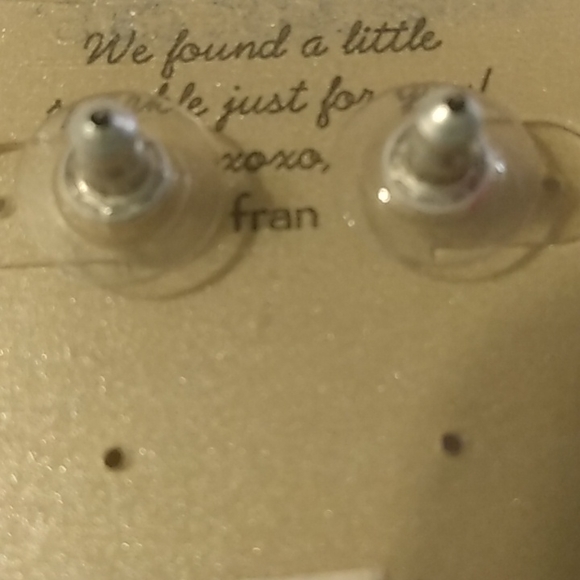 Francesca's Multicolored Drop Earrings with Red Yellow Blue Stones - Picture 2 of 2